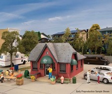 Walthers Cornerstone 1/87 HO Scale COFFEE SHOP small brick business 3-colors kit
