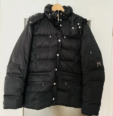 Bogner Ski Daunenjacke Gr. 44/US 14, schwarz,  mit abnehmbarer Kapuze - Bild 1 von 4
