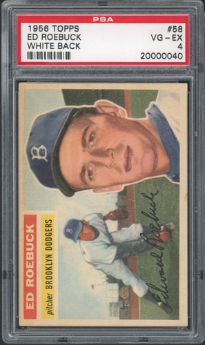 1956 Ed Roebuck [White Back] #58