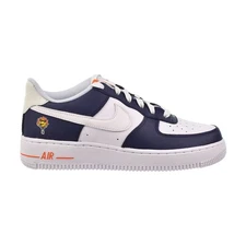 Nike Air Force 1 LV8 (GS) Big Kids' Shoes Midnight Navy-Blue Tint FN7239-410