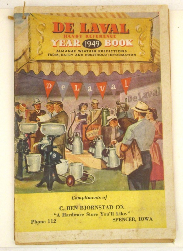 1949 DeLaval Handy Reference Year Book - Almanac, Farm/Dairy/Household Info