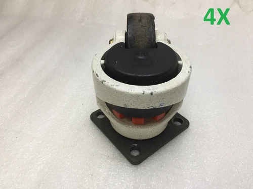Lot of 4 Footmaster GD-100 Leveling Nylon Wheel Casters w/ 3.75"x3.75" Top Plate