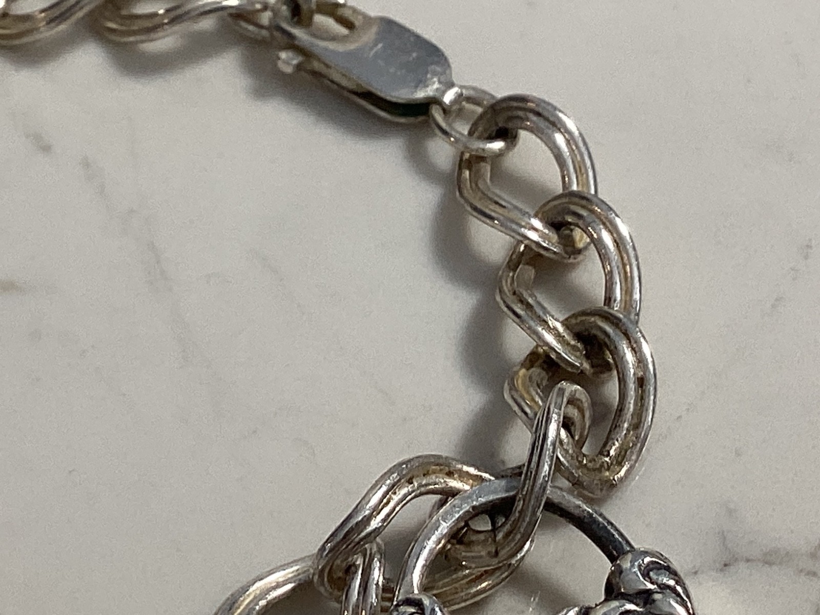 AUTHENTIC SIGNED STERLING SILVER REPOUSE HEART CH… - image 7