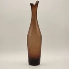 Blenko Chestnut 64B Swung Crackle Glass Vase 1965 Only