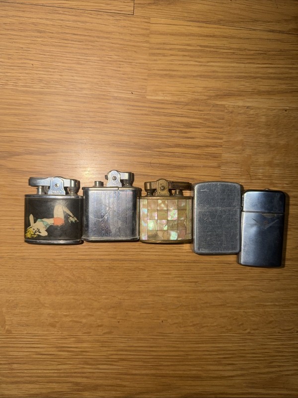 Vintage Lighter Lot (not Working) Continental, 2 Ronson, Pearl Inc, And More