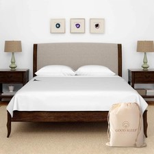 Good Sleep Bedding Olympic Queen Sheets Set, 100 Egyptian Cotton, Luxury 4 Pc