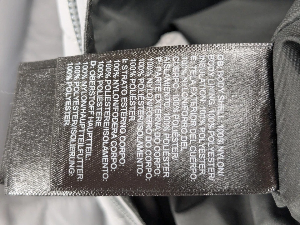 Chaqueta North Face Para Hombre 2XL Gris Aislada Acolchada Cremallera Completa Exterior A33RO Invierno Foto 4 de 4