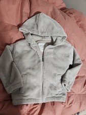 Abercrombie Kids Soft Fleece Zip Up Jacket Gray, Size 5/6