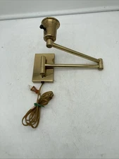 Vintage Alsy Lighting Brass Swing Out Arm Wall 3 way Bulb Corded Lamp