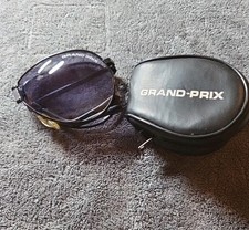 Vintage Ferrari Folding Sunglasses Gold Tone  Brown Aviator Black Grand Prix