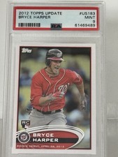BRYCE HARPER 2012 Topps Update Rookie Card #US183  PSA 9 SHIPS SAME DAY. rookie card picture
