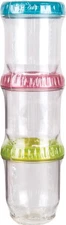 ArtBin Twisterz Jar Set Small/Tall 3/Pkg-Multi-Colored Lids