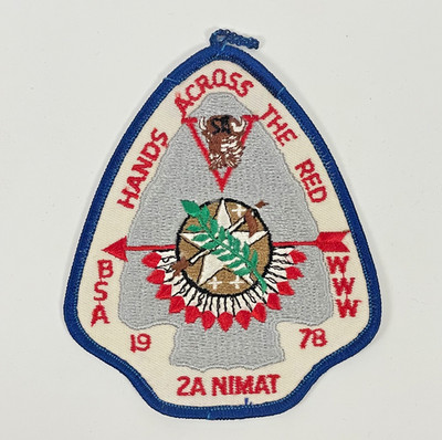 Vintage 1978 BSA Order of the Arrow Hands Across The Red Patch 2A Nimat OA