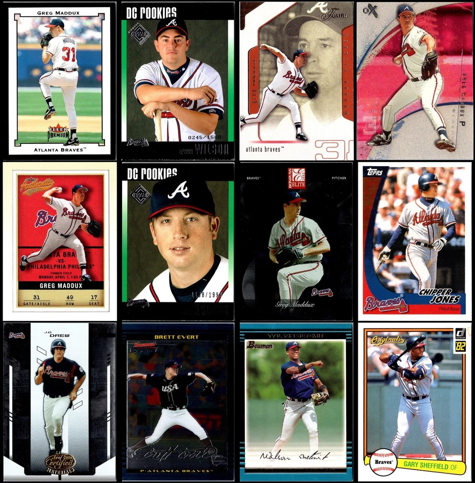 Lote de tarjetas 2002 Atlanta Braves (126) - Exclusivo - ¡Sé uno de los primeros en poseerlo! Foto 2 de 4