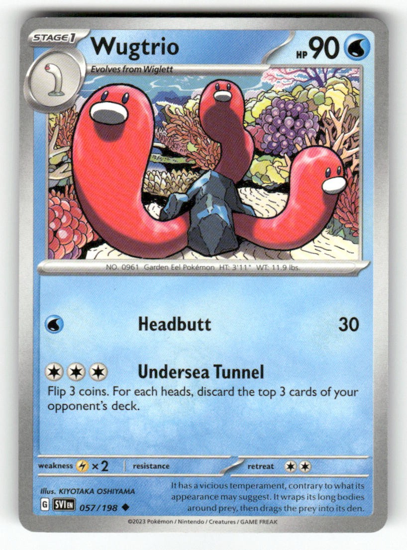 Wugtrio 057/198 Uncommon Scarlet & Violet Pokemon Near Mint