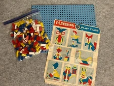 Vintage Playskool Play Tiles 1970 Pegboard and Tiles - No Box