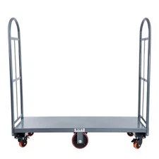 BISupply Narrow Platform Cart Dolly - 2000lb Cap Uboat Industrial Platform Truck