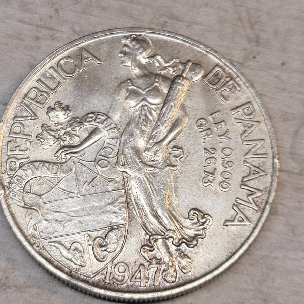 PANAMA 1947 Un Balboa .900 Silver Coin KM#13 AU | eBay