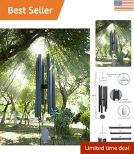 66" Weather Resistant Wind Chimes - Soothing Sound Ideal for Patio and Balcony