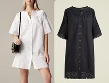 J.Crew Jolie dress in eyelet cotton poplin Black New With Tags Size M Medium