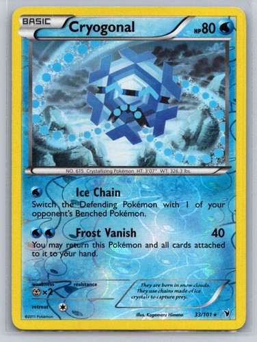 Cryogonal 33/101 Rare Noble Victories Pokemon Reverse Holo Near Mint