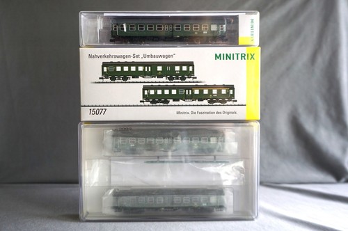Minitrix 15077 + 15451 + 18295 5tlg. Nahverkehrswagen-Set Umbauwagen LED OVP Top | Condition: Gebraucht