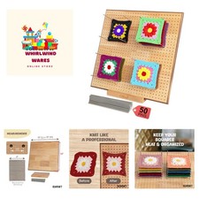 15" Crochet Blocking Board with Pegs 50 Pins - Granny Square Blocking Boards ...