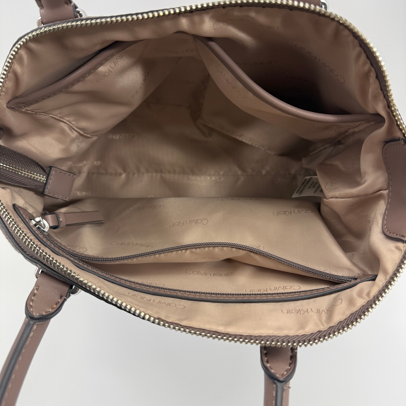 Calvin Klein Taupe MultiPocket Double Handle w/ A… - image 7