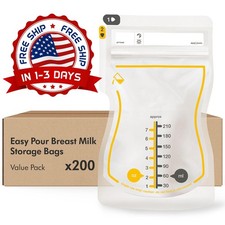 Bolsas De Almacenamiento De Leche Materna F ciles De Verter 100 Unidades 210 ml.
