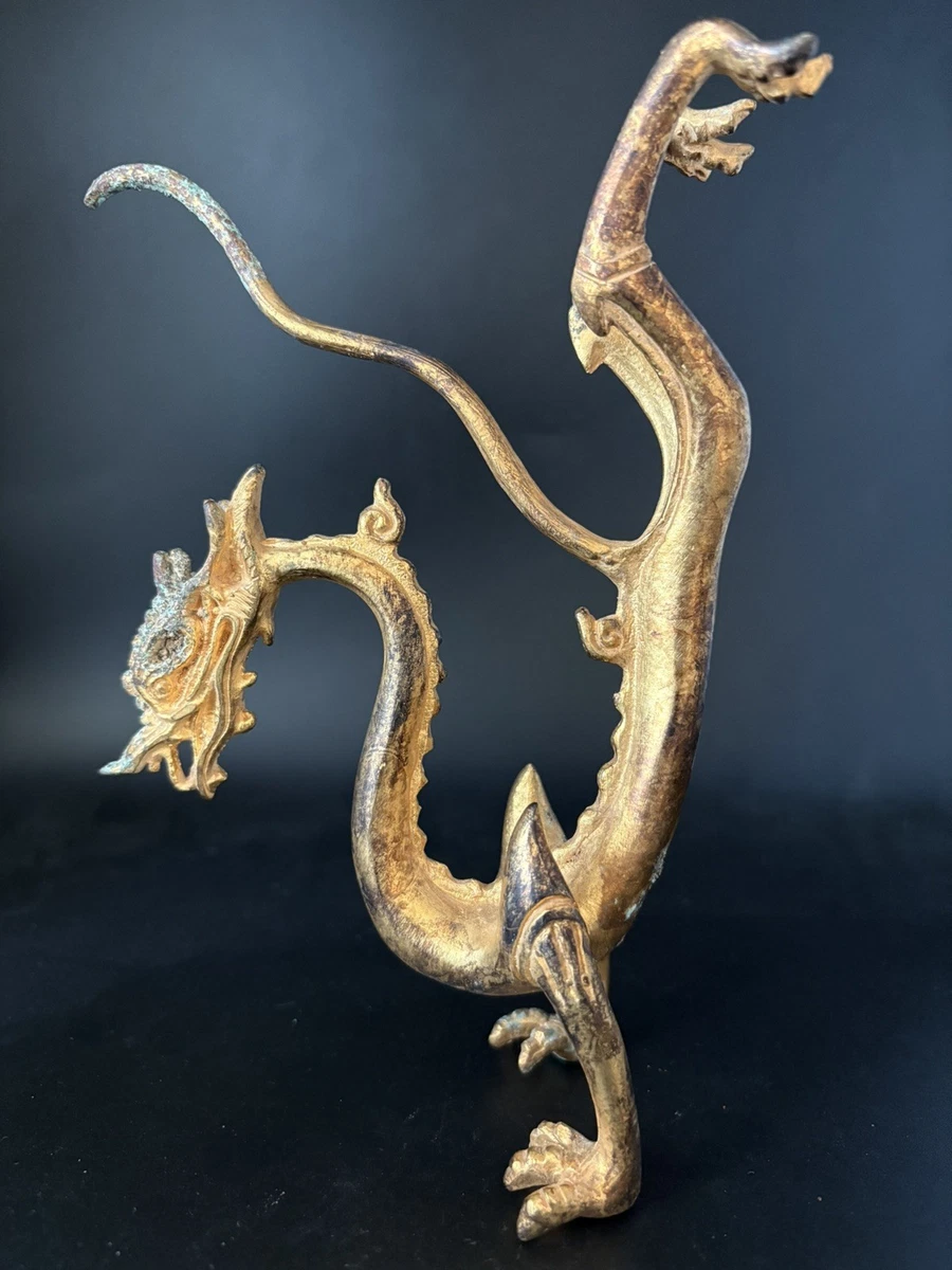 Dragon 复古原始中国风青铜雕像、雕像| eBay 骨董品 真鍮製 中国 ドラゴン