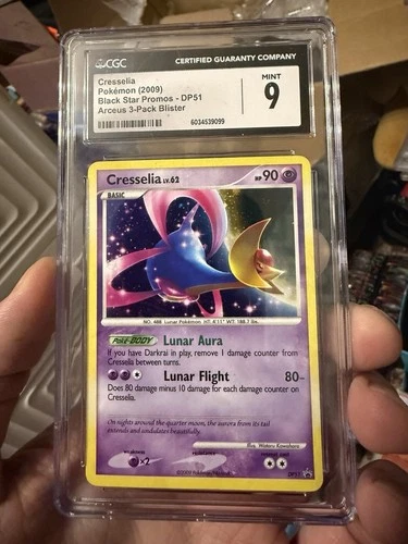CGC 9 Cresselia Holo Black Star Promo DP51 Arceus 3-Pack Blister 2009