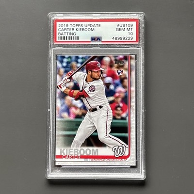 PSA 10 Carter Kieboom 2019 Topps Update #US109 Batting Rookie Nationals SDCC
