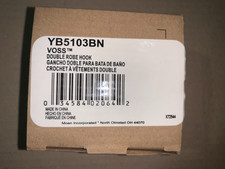 Moen VOSS Double Robe Hook Brushed Nickel YB5103BN