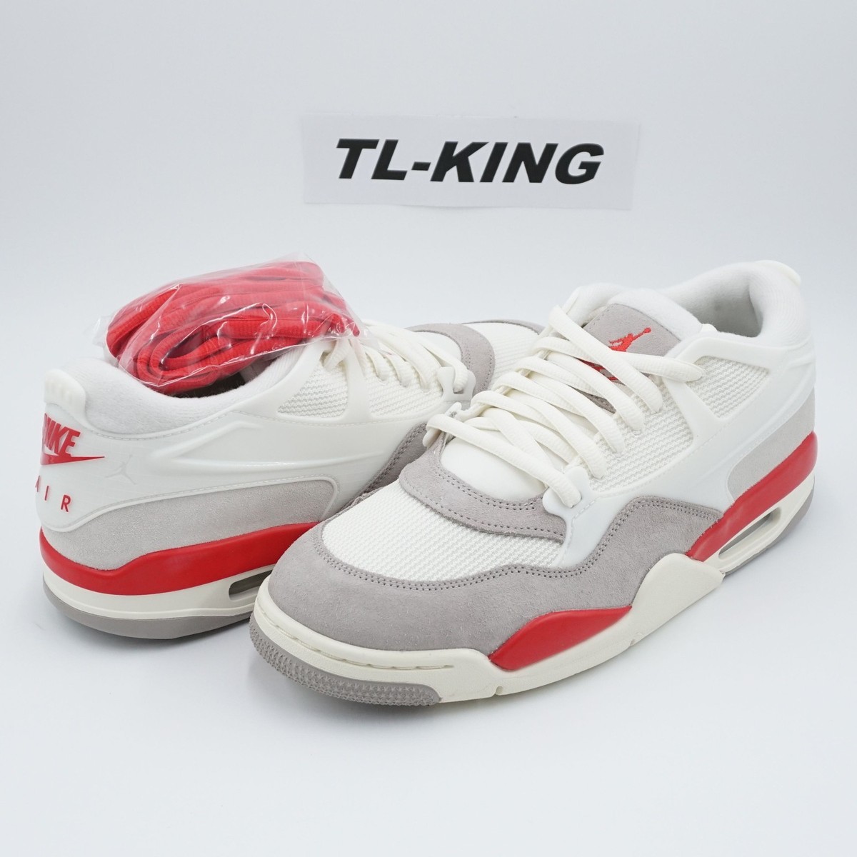 Nike Air Jordan 4 RM AJ Fire Red Sail Grey Coconut Milk Suede