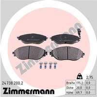 Zimmermann BremsbelÄGe Vw Golf Passat Skoda Octavia Superb Audi A3 Seat Leon 5F8