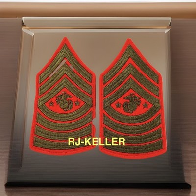 USMC Sergeant Major of the Marine Corps E-10 Green Sleeve Patches Insignia