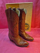 Texas Brand Boots Vintage Brown Leather Western Cowboy Boots Women 6.5 M USA