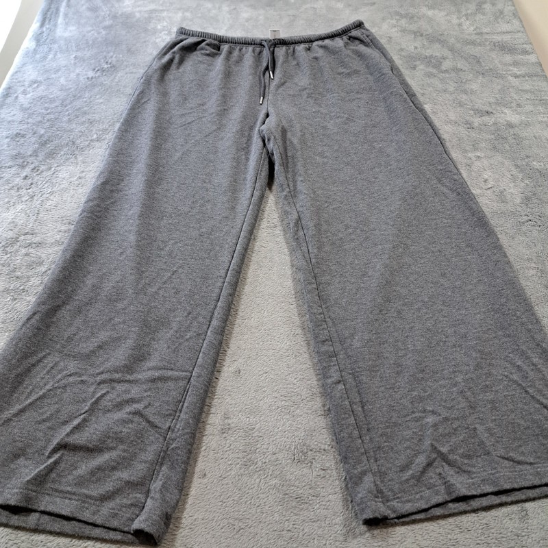 Abound Gray Wide-leg Sweatpants Womens Size XL Casual Drawstring Waist