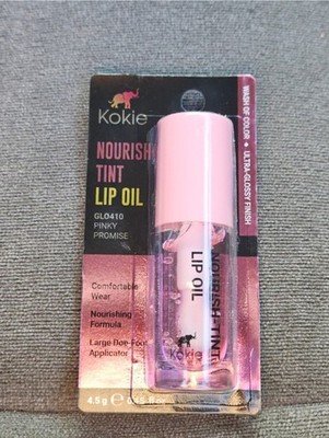 Kokie Nourish Tint Lip Oil in Pinky Promise (GLO410) 0.15fl Oz BNIB