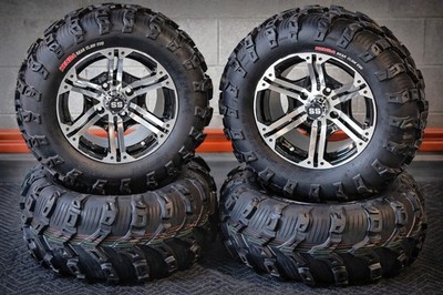 YAMAHA GRIZZLY 660  26'' BEAR CLAW EVO 14'' VIPER M/B ATV TIRE & WHEEL KIT IRS1CA