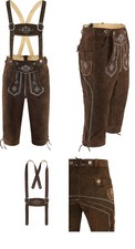 Gloria Wears Lederhose Herren Dunkelbraun 46 Trachtenmode Kniebund