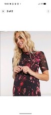 Hope and Ivy Maternity Floral Print Dress Size Uk 10