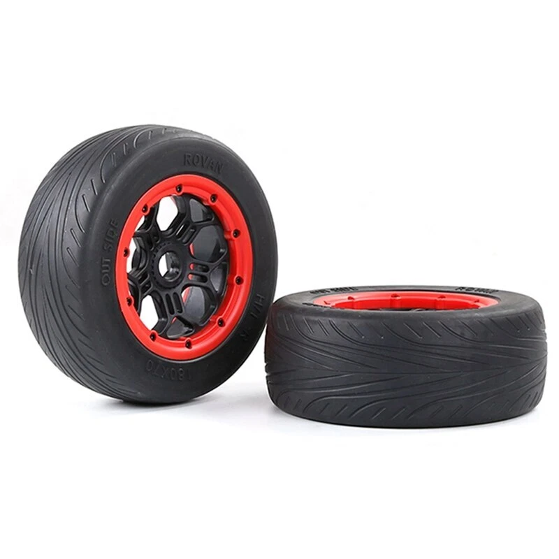 180X70mm Right and Left on Road Tire for 1/5 Hpi Km Baja 5S/SLT/V5 LOSI 5IVE T - Image 3 of 4