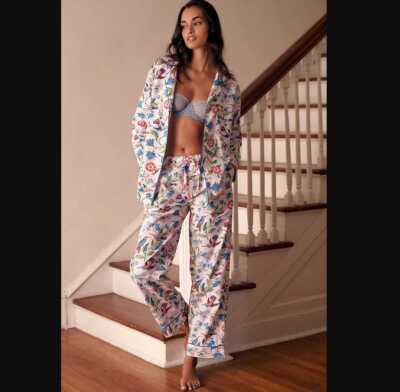Women's XXS Printfresh x Anthropologie hummingbird haven long sleeve pajama set