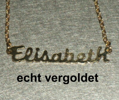 Classy Necklace Elisabeth Chain Real Gold Plated Name Necklace 