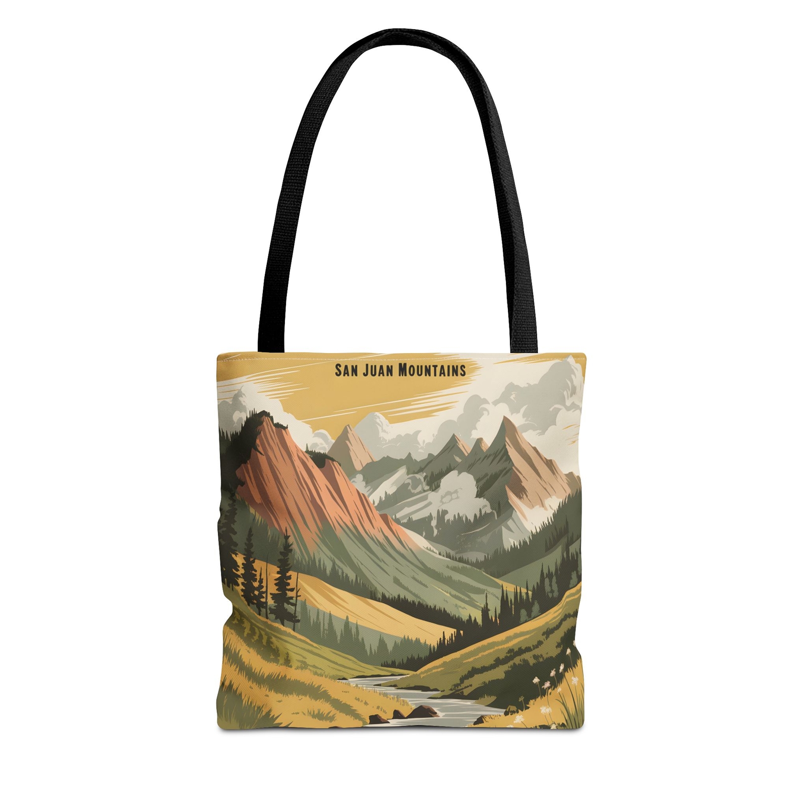 San Juan Mountains All Over Print Tote Bag Nature Lover Gift Hiking Apparel