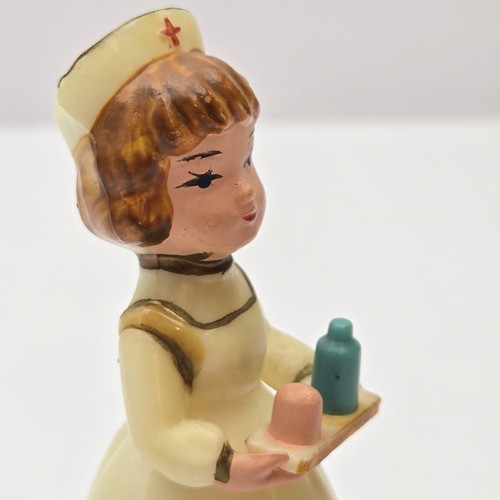 Vintage Sculptured Red Cross Nurse Figure/Cake Topper 4in Tall - Picture 9 of 16