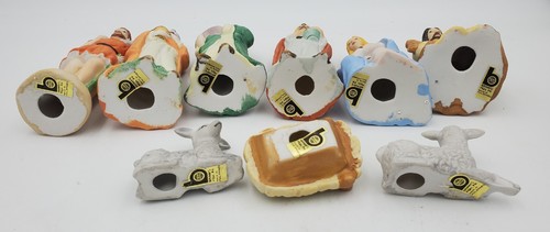 Set Natività Vintage Brinn's 9 Pezzi Porcellana Sacra Famiglia Gesù Scatola - Foto 7 di 13