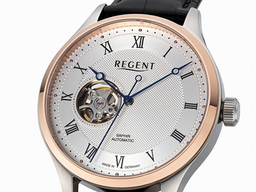Orologio da uomo Regent Made in Germany automatico vetro zaffiro GM-2217 UVP* 348,00 EUR - Foto 2 di 5