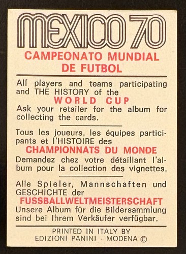 PANINI WORLD CUP 1970 CZERWONY/CZARNY - WYBIERZ SWOJE KARTY - Zdjęcie 172 z 348